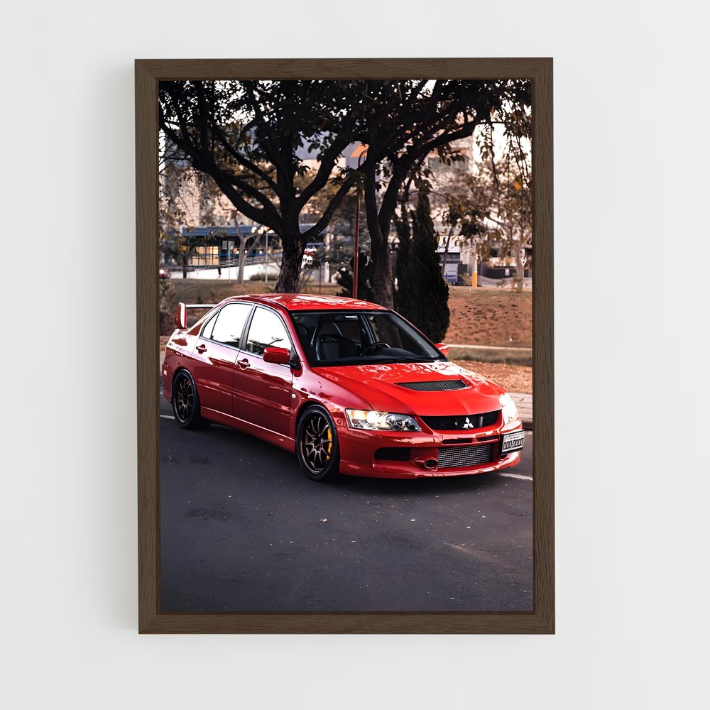 Poster Lancer Rouge – affiche Mitsubishi (vue 5)